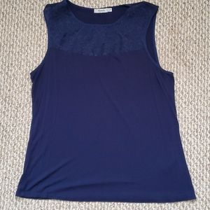 Lace Panel Sleeveless Top